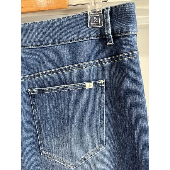 Halara Flex Denim High Waist Cuffed Leg Stretch Bermuda 9in Shorts Womens L - Picture 7 of 13